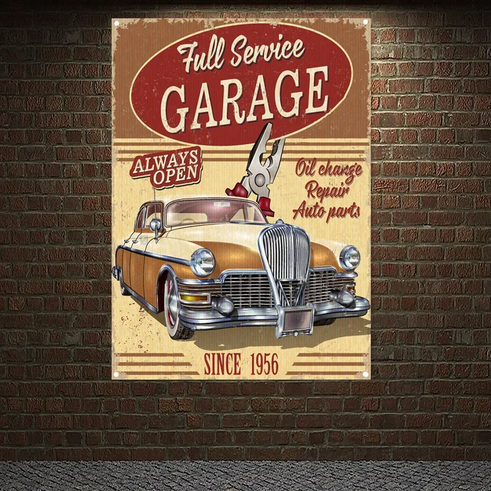 ALWAYS OPEN GARAGE Vintage CAR - Auto Repair Shop Open avis et prix