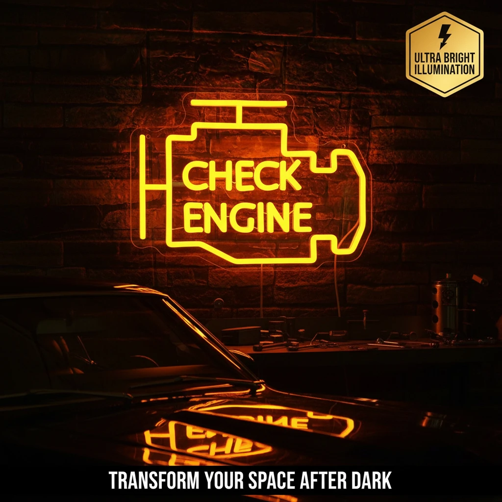 Check Engine  Neon LED Light – - Auto Repair Shop Open avis et prix