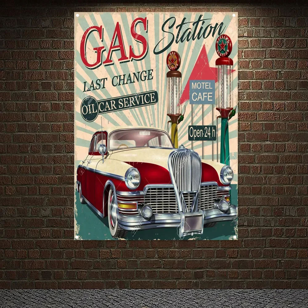 GAS Station Open 24 h Vintage  - Auto Repair Shop Open avis et prix